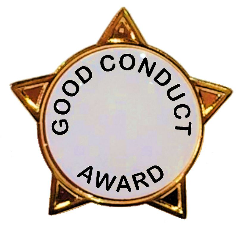 GOOD CONDUCT AWARD star badge
